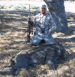 hunter howard and a hog